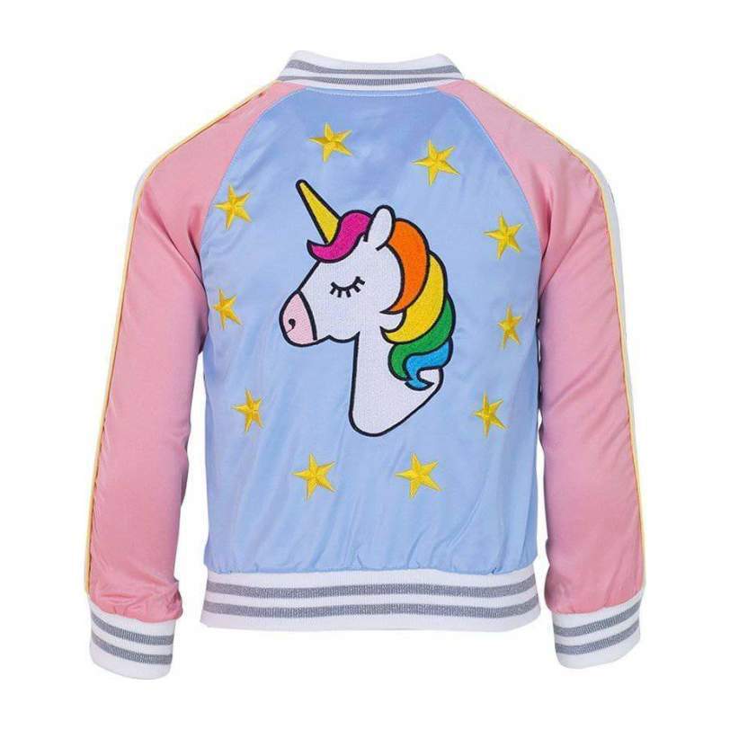 Unicorn Sky Satin Bomber, Blue