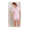 Women's Hearts Polo Pajama Set, Pink - Pajamas - 1