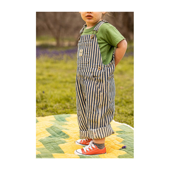 The Knee Patch Overalls, Conductor Stripe - Overalls - 2