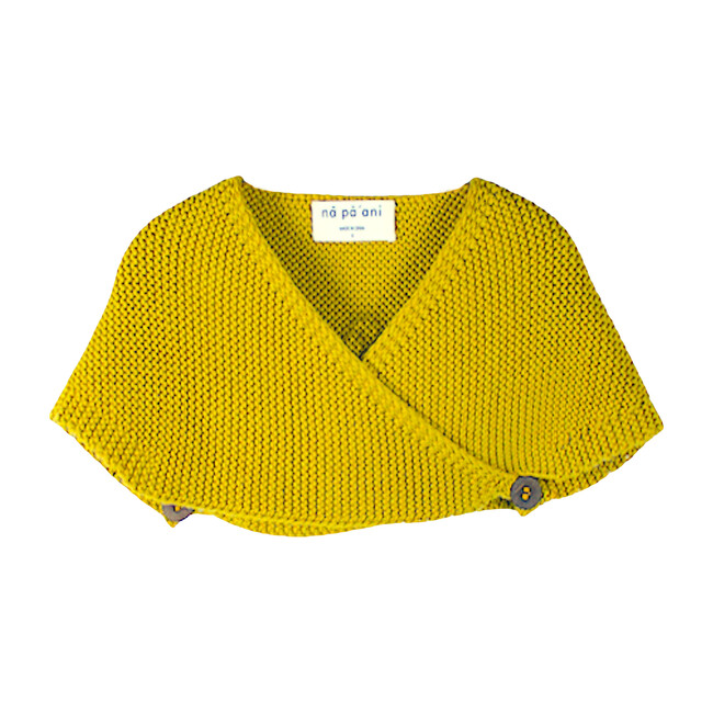 Lucia Knit Cape, Mustard - Cardigans - 1