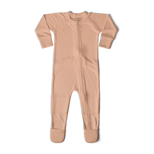 Solid Zipper Footie, Prickly Pear - Onesies - 4