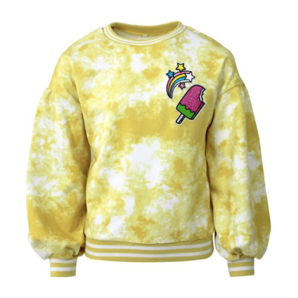 Sunshine Bell Sleeve Sweatshirt, Yellow - Sweatshirts - 1
