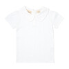 Organic Peter Pan Collar T-Shirt, Plain White - Tees - 3 - thumbnail
