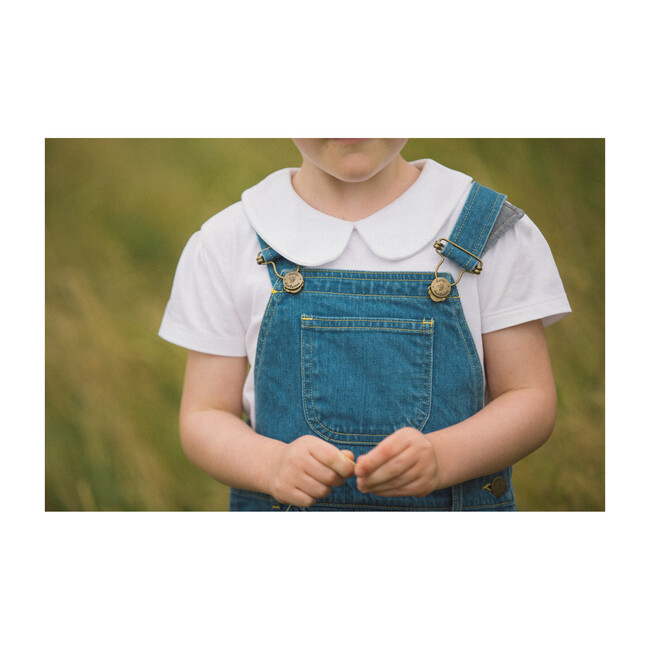 Organic Peter Pan Collar T-Shirt, Plain White - Tees - 4