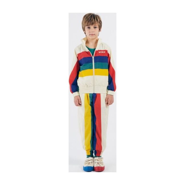 Multicolor Tracksuit Jacket, Turtledove - Jackets - 4