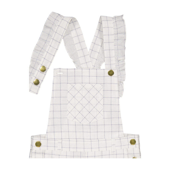 Georgette Overalls, Charcoal Squares - Overalls - 3