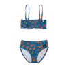 All Over Oranges Bikini, Azure Blue - Two Pieces - 1 - thumbnail