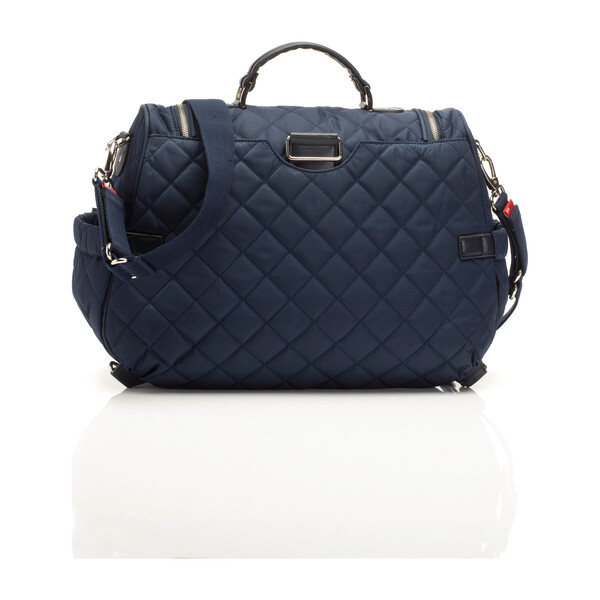 navy quilted bag