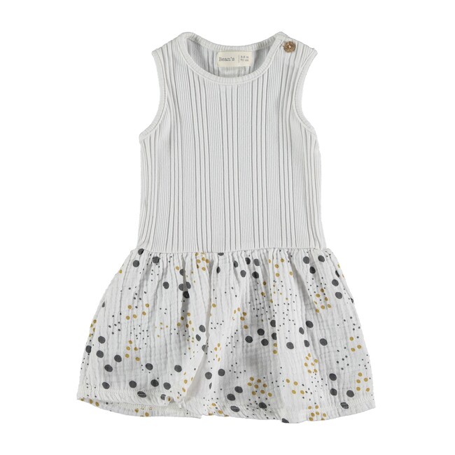Sunflower Dress, White - Dresses - 1