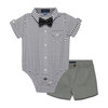 Baby 3-Piece Sunny Day Set, Grey Stripe - Mixed Apparel Set - 2