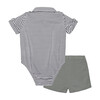 Baby 3-Piece Sunny Day Set, Grey Stripe - Mixed Apparel Set - 3