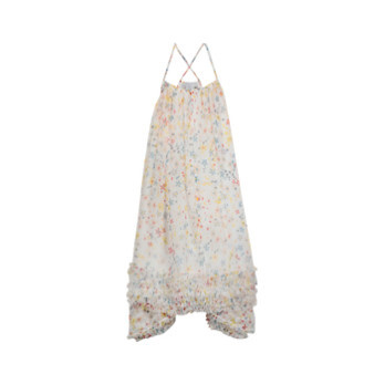 Silk Flower Maxi Dress, Multi
