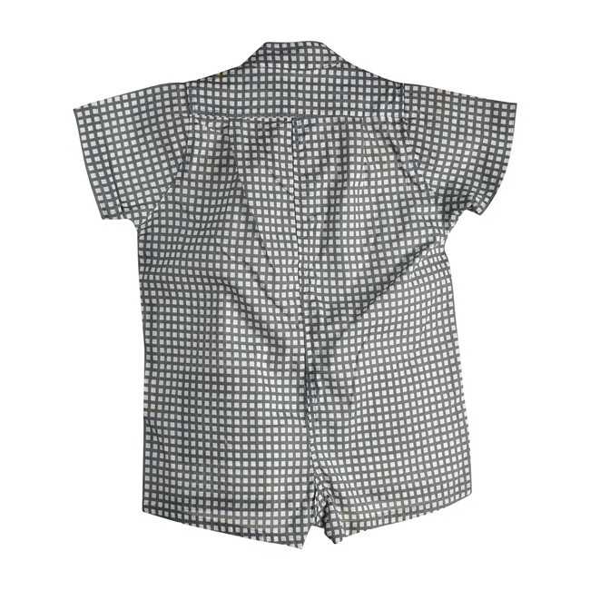 Mariana Romper, Blue Squares - Rompers - 2