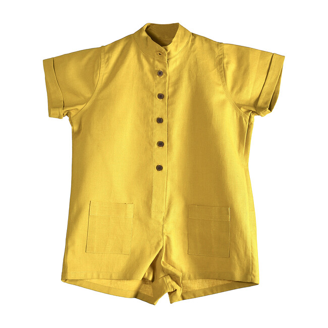 Women's Mariana Romper, Mustard - Rompers - 1