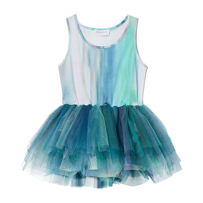 B.A.E. Watercolor Tutu Dress, Alba Teal - Dresses - 1