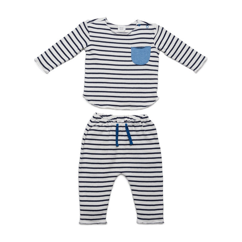 Bobbi Set, Navy Stripes