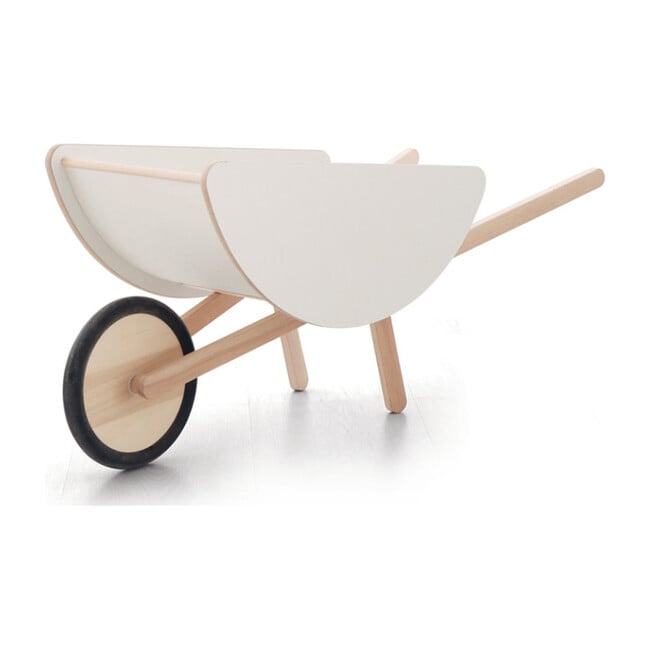 Toy Wheelbarrow, White