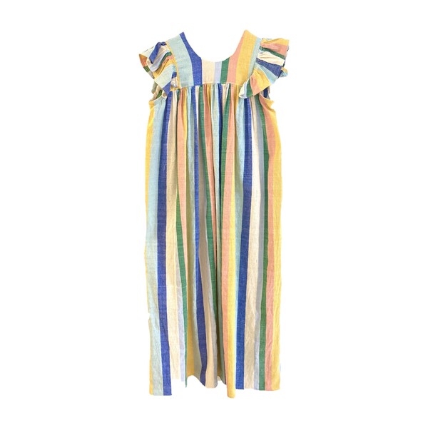 Women's Ruffle Maxi Dress, Rainbow