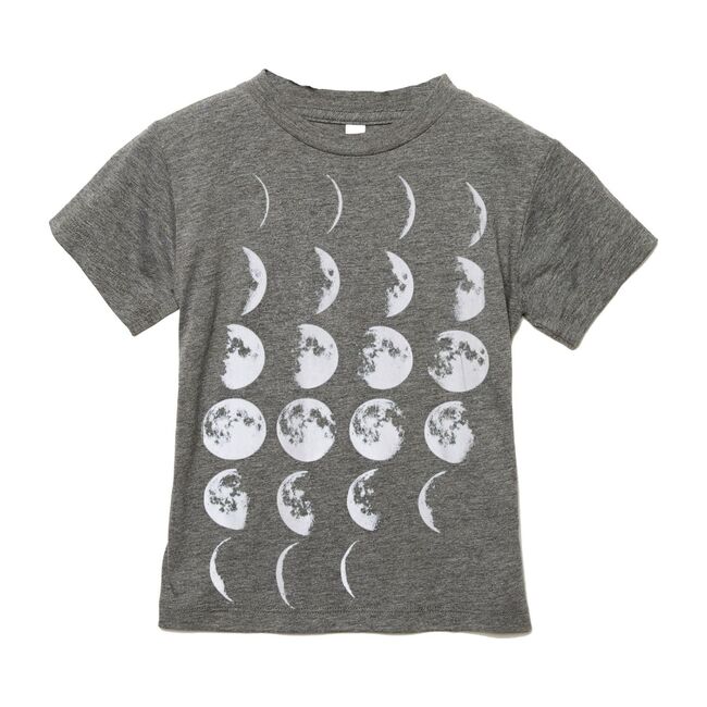 Many Moons Heather Crew Tee, Heather Grey