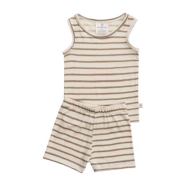 Merino Wool Short Johns, Dune Stripe