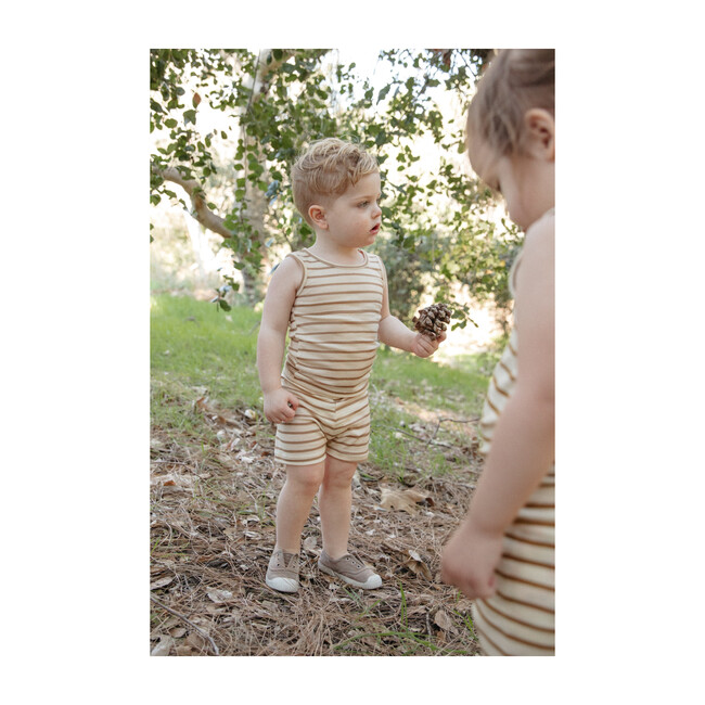 Merino Wool Short Johns, Dune Stripe