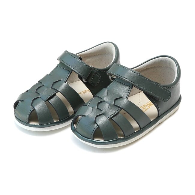 Mack Leather Fisherman Sandal, Seagreen - Sandals - 1