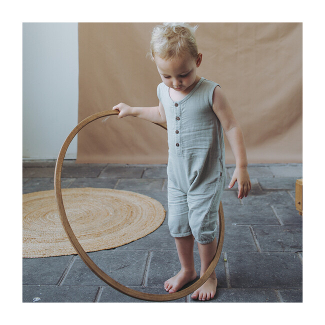 Gauze Bubble Romper, Sage - Rompers - 2