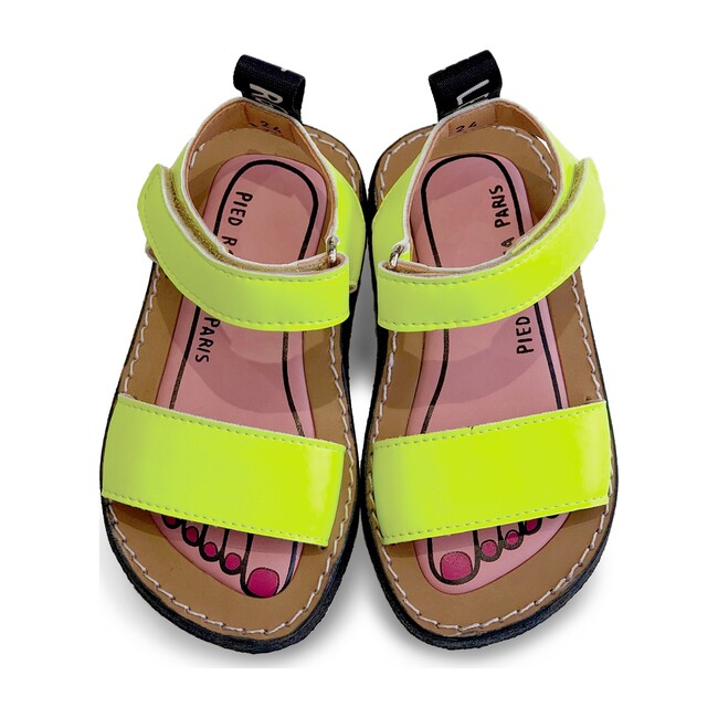 Izy Leather Sandal, Lemonade Yellow