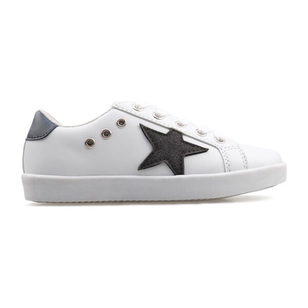 Mia Star Lace Sneaker, White Grey - Hoo Shoes Shoes | Maisonette