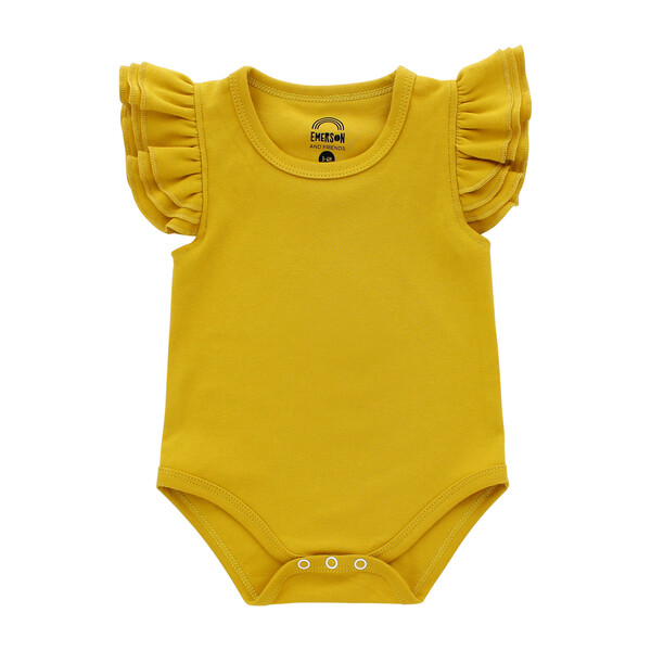 mustard yellow onesie