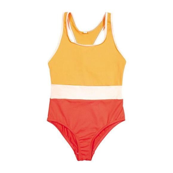 Farol One Piece Swimsuit, Orange, Pink and Coral