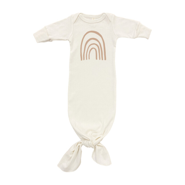 Rainbow Organic Infant Gown, Clay