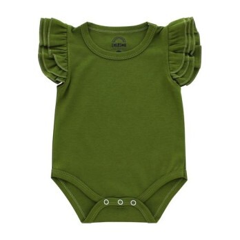 olive green baby onesie