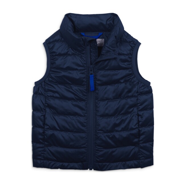 Everykid Puffer Vest, Navy - Vests - 1