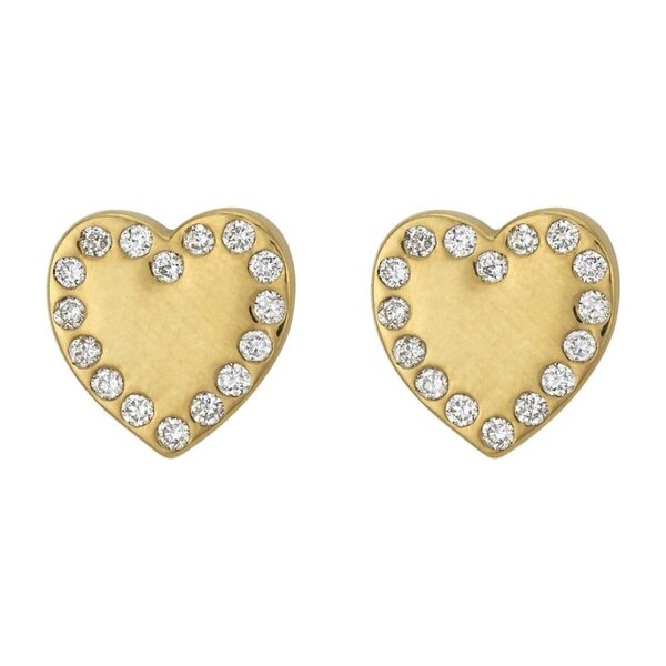 Diamond Heart Studs