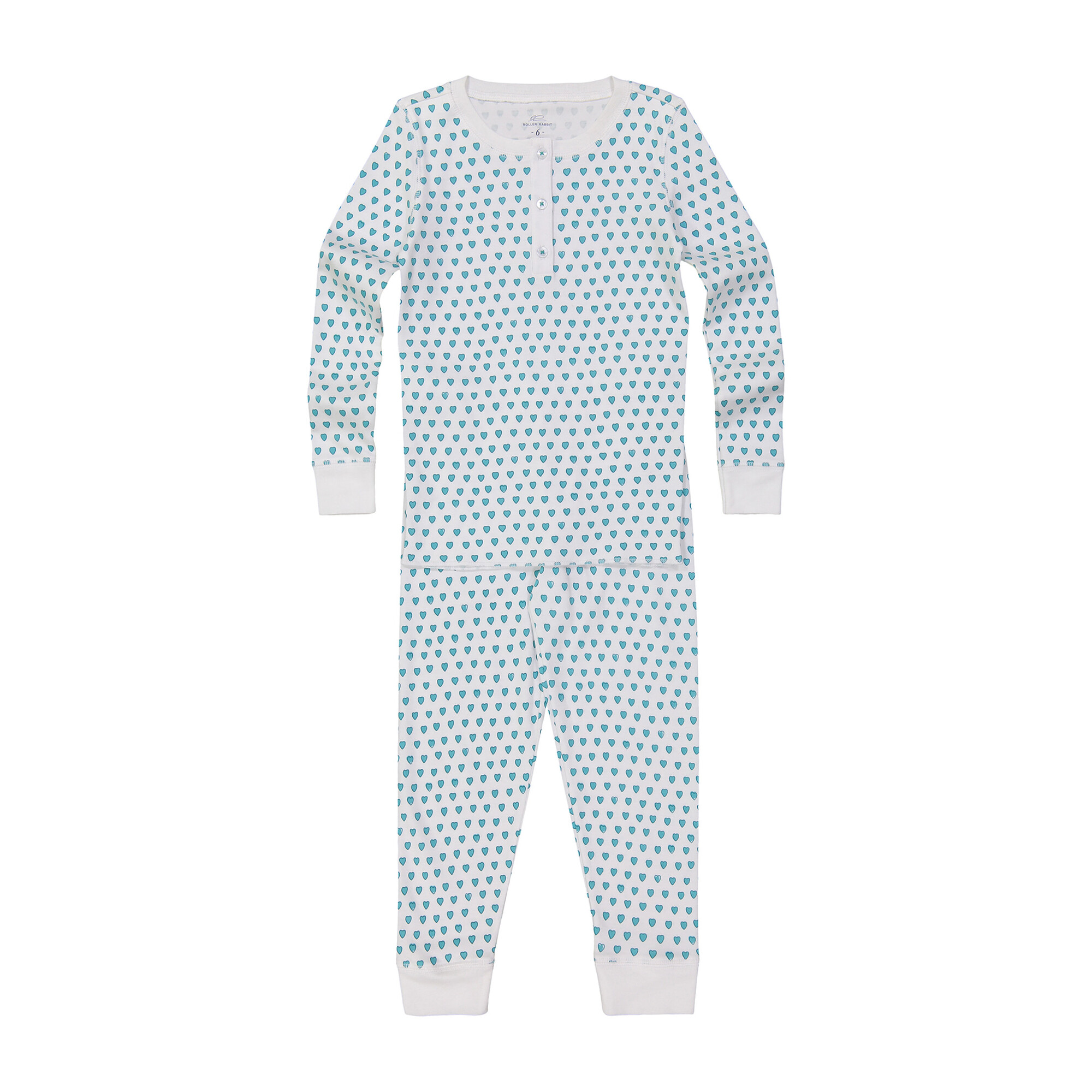 Kids Hearts Pajamas, Mint - Kids Boy Clothing Sleepwear - Maisonette