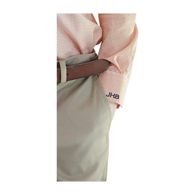 Bowen Arrow Button Down, Oyster Point Orange Gingham