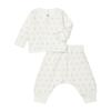 Baby Two Piece Set, White With Starburst Print - Pajamas - 1 - thumbnail