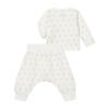 Baby Two Piece Set, White With Starburst Print - Pajamas - 2