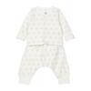 Baby Two Piece Set, White With Starburst Print - Pajamas - 3