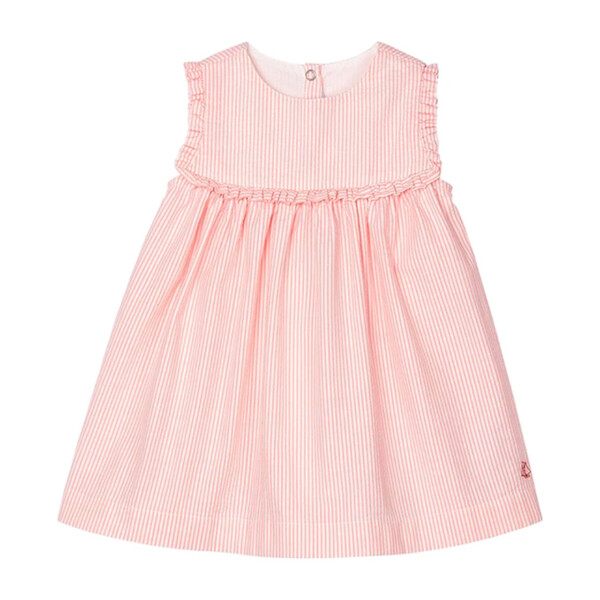 Baby Sleeveless Seersucker Dress, Pink - Petit Bateau Dresses | Maisonette