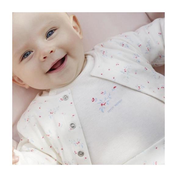 Baby Three PIece Set, Pink And Blue Floral Print - Onesies - 3