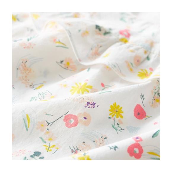 Baby Ruffle Romper, Yellow Floral Print - Rompers - 4