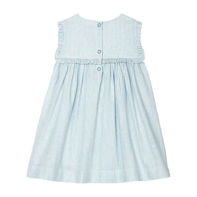Baby Sleeveless Seersucker Dress, Blue - Petit Bateau Dresses | Maisonette