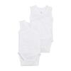 Baby Set Of Two Sleeveless Kimono Close Bodysuits, White - Pajamas - 1 - thumbnail