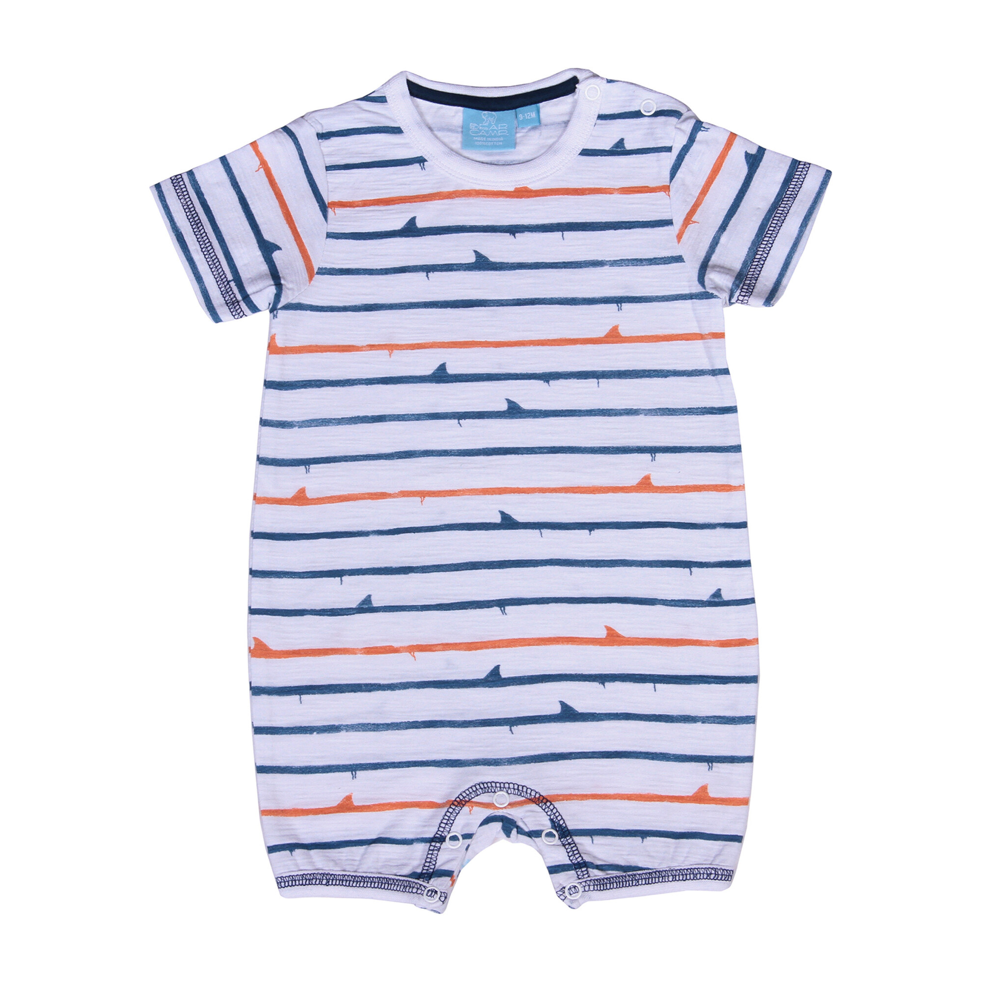 Baby Shark Romper, Blue Haze - Rompers - 1