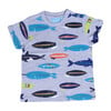 Baby Fish Surfboard Tee, Grey Hea - Tees - 2