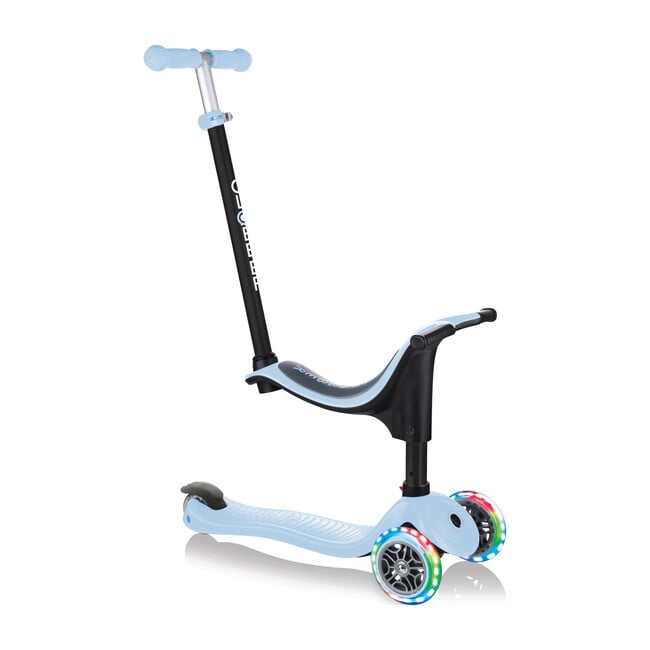 Go-Up Sporty Scooter with Lights, Pastel Blue