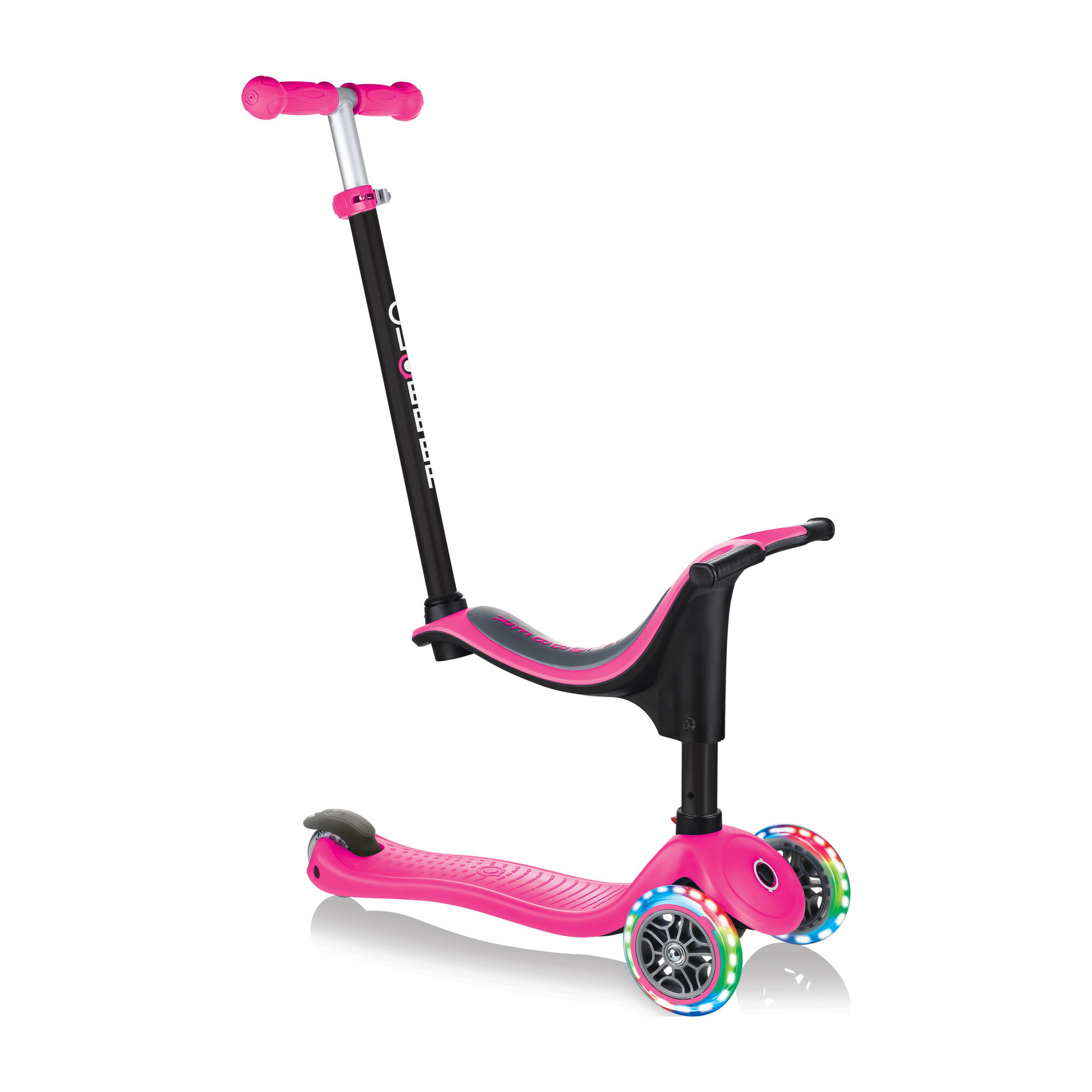 Go-Up Sporty Scooter with Lights, Deep Pink