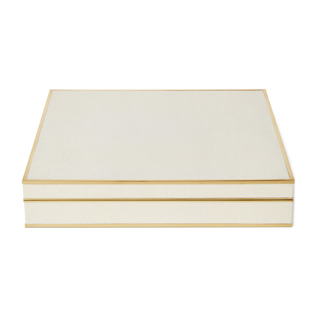 Shagreen Chess Set, Cream